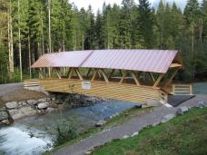 Oberstdorf: Br&uuml;cke am Renksteg mit Kupfer-Stehfalzdach